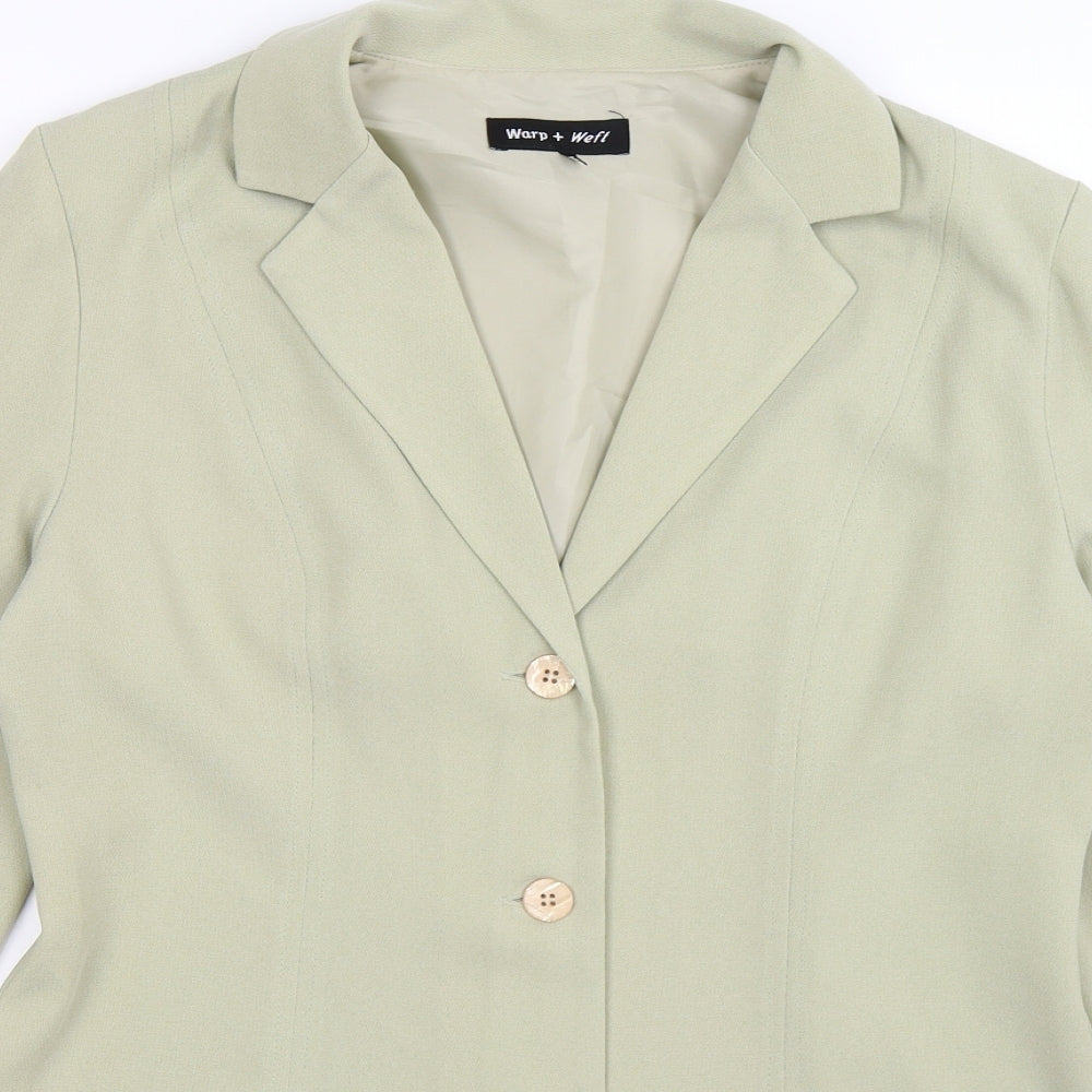 Warp + Weft Womens Green   Cardigan Jumper Size 14