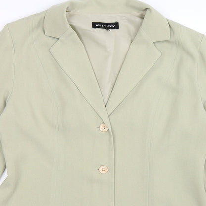 Warp + Weft Womens Green   Cardigan Jumper Size 14