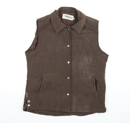 Womens UK Size M tayberry Brown Gilet