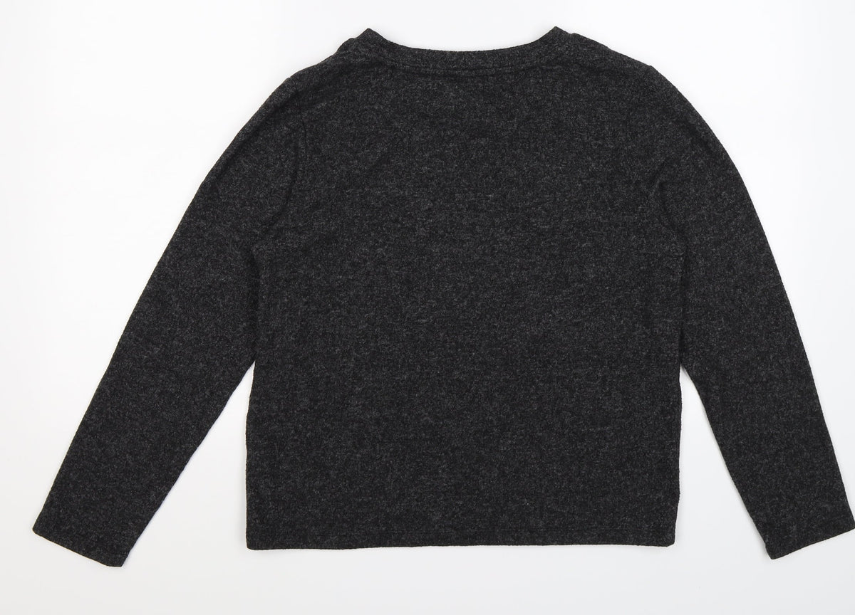 Marks & Spencer Womens Grey  Knit Pullover Jumper Size 14