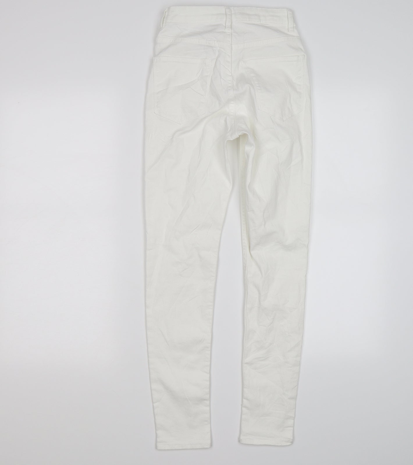 Womens UK Size 6 Divided Regular Fit Skinny White Jeans