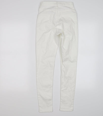 Womens UK Size 6 Divided Regular Fit Skinny White Jeans
