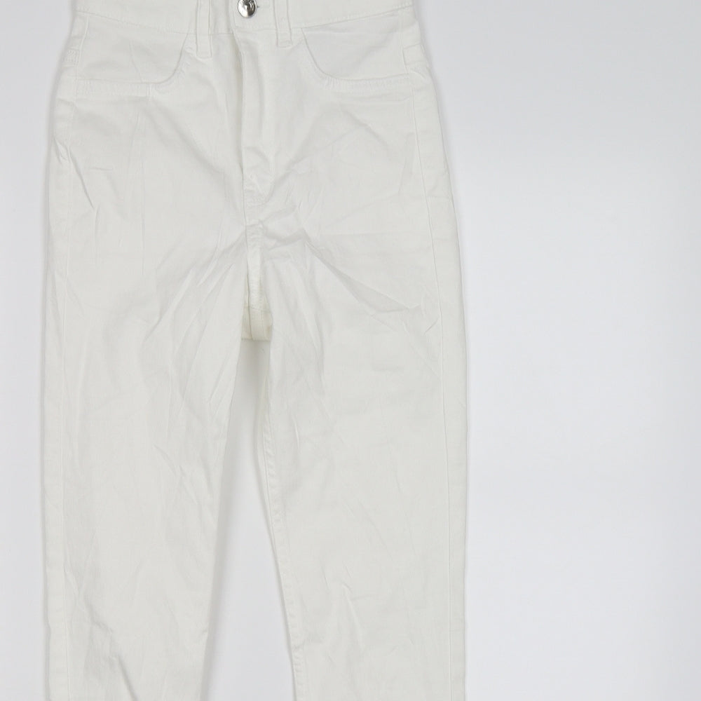 Womens UK Size 6 Divided Regular Fit Skinny White Jeans