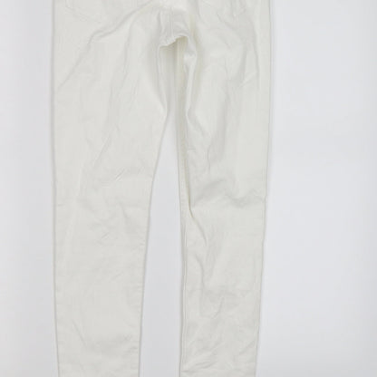Womens UK Size 6 Divided Regular Fit Skinny White Jeans