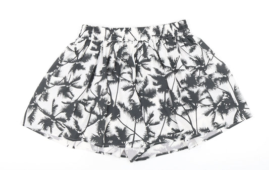 Only Womens White Floral  Hot Pants Shorts Size 6