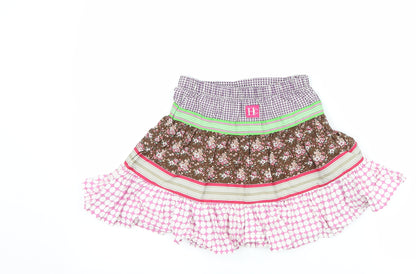 hilly chrisp Girls Purple Polka Dot  A-Line Skirt Size 3 Years - Flower