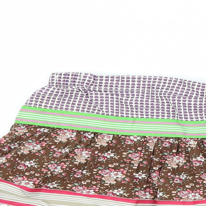 hilly chrisp Girls Purple Polka Dot  A-Line Skirt Size 3 Years - Flower