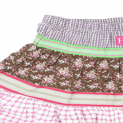 hilly chrisp Girls Purple Polka Dot  A-Line Skirt Size 3 Years - Flower