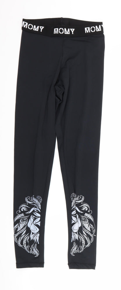 momy Womens Black   Capri Leggings Size XS L25 in