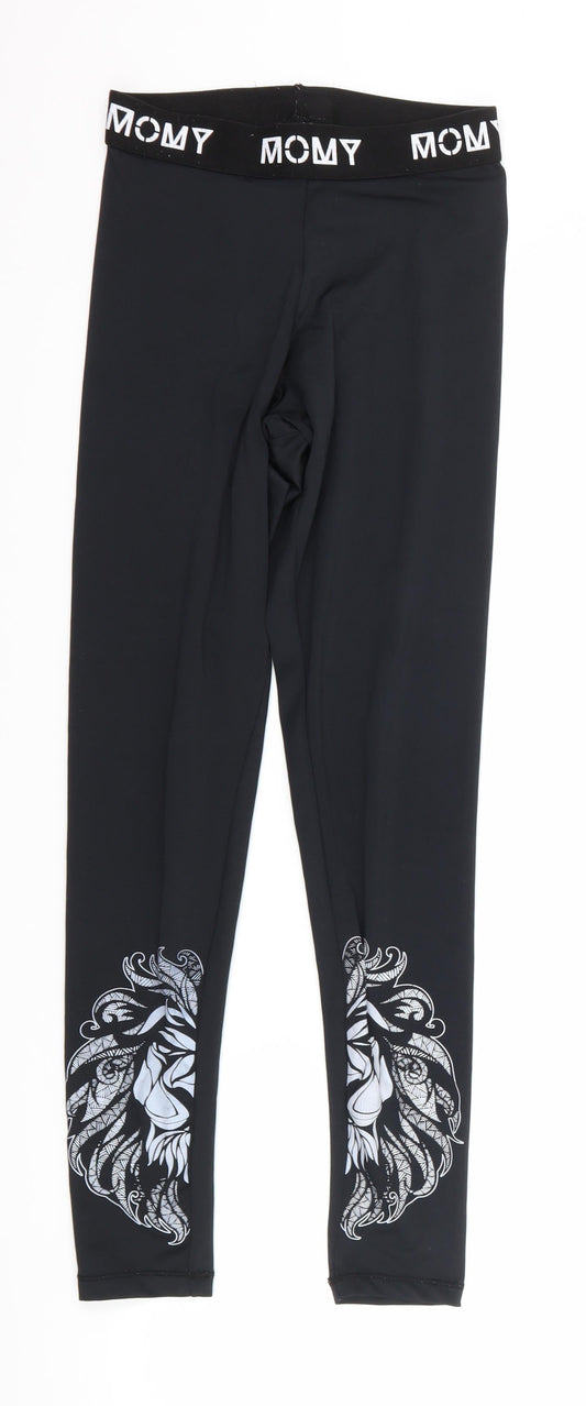 momy Womens Black   Capri Leggings Size XS L25 in