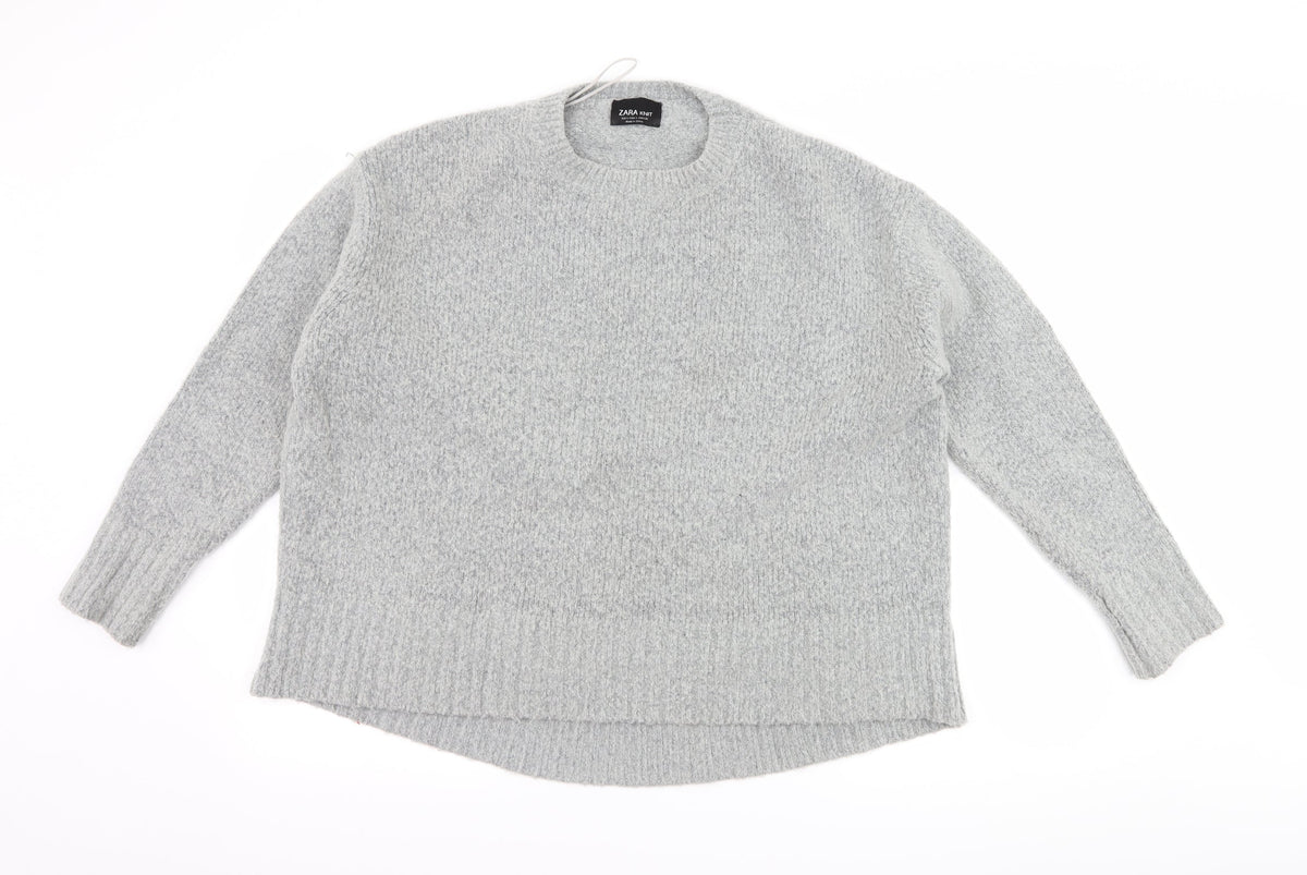 Zara Womens Grey   Pullover Jumper Size S
