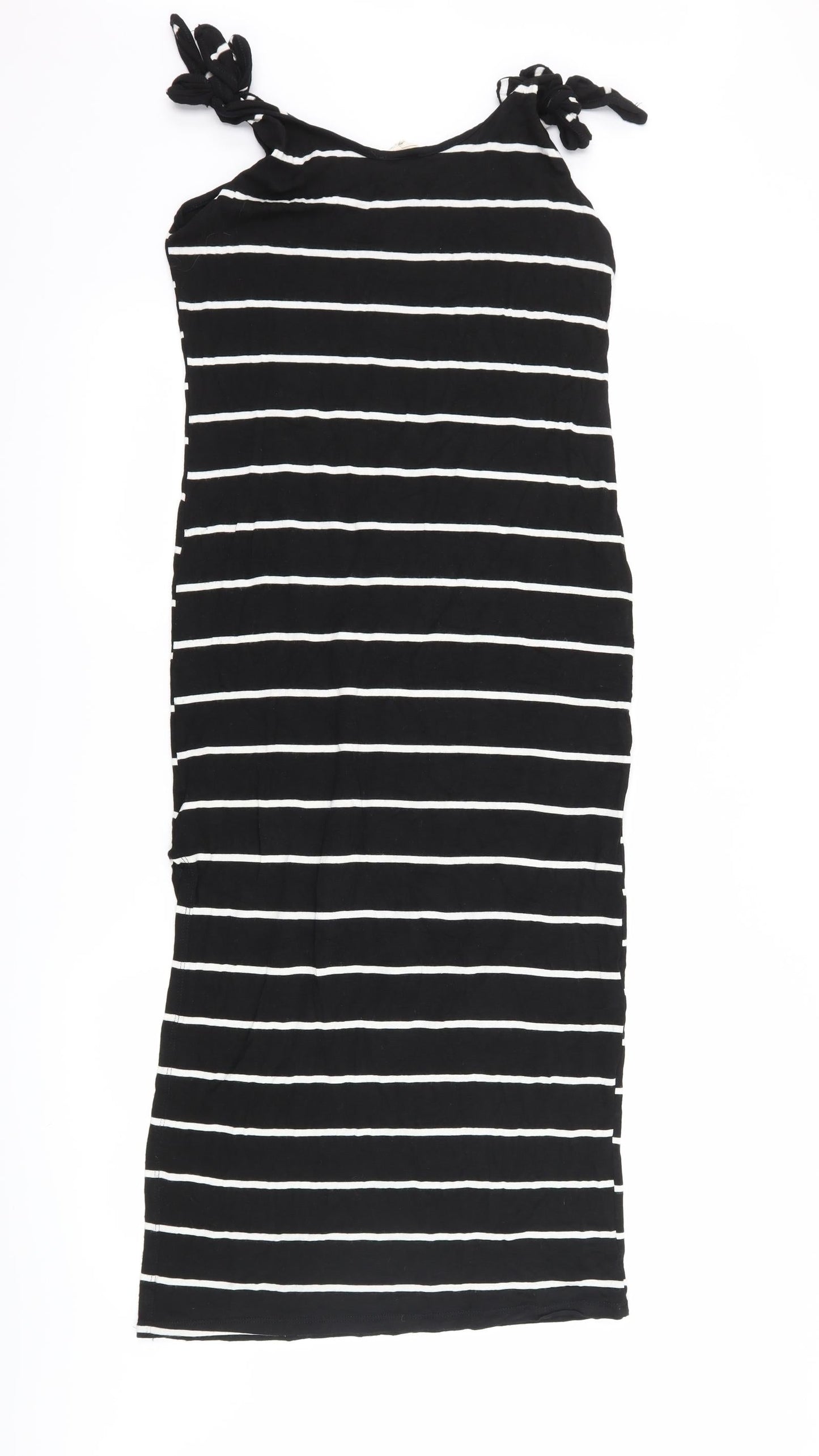 caution to the wind  Womens Black Striped  Tank Dress  Size M