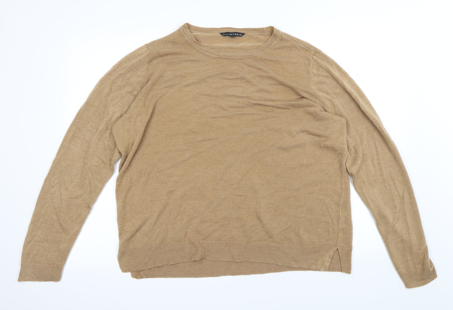 Love knitwear Womens Brown   Pullover Jumper Size 20
