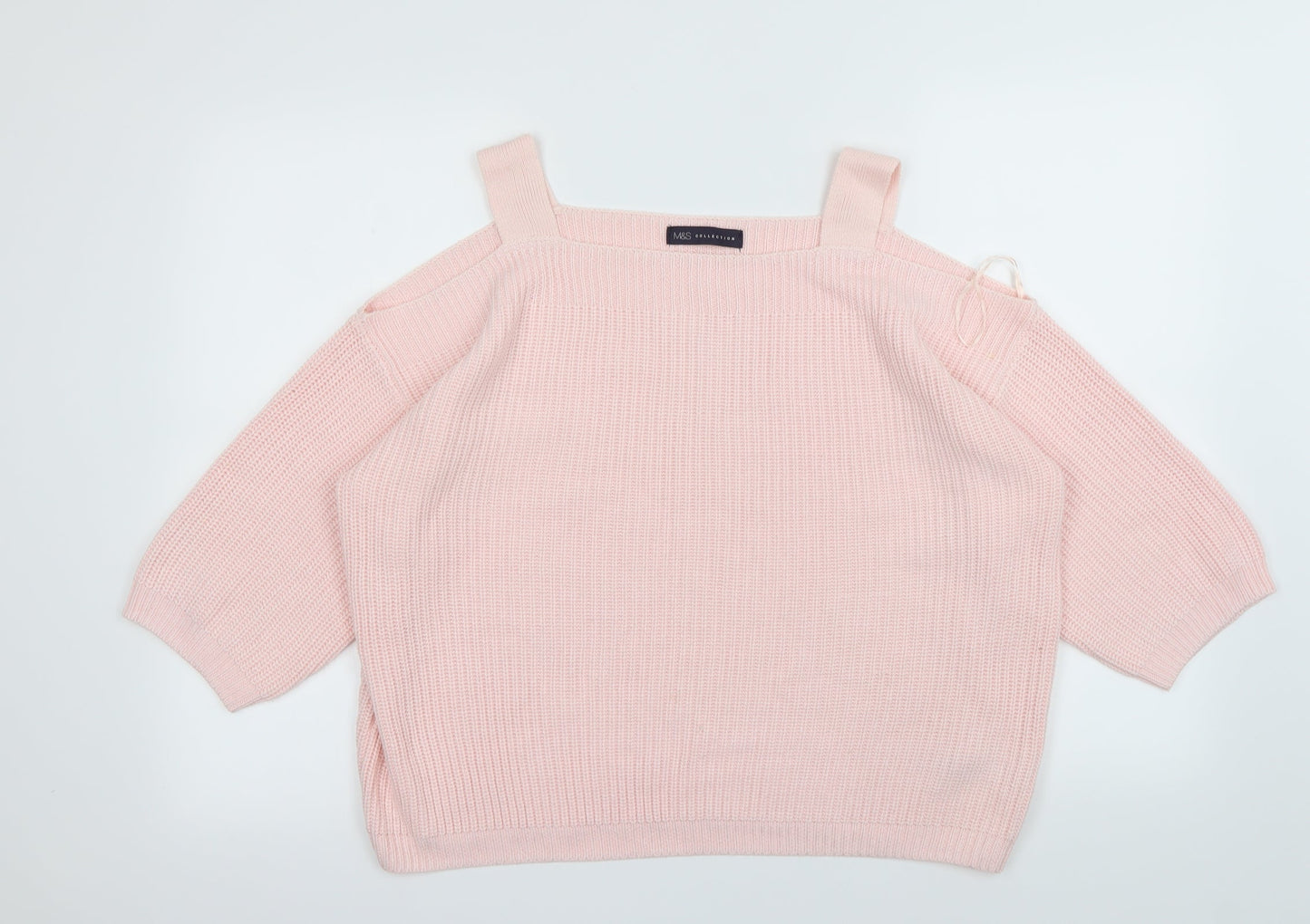 M&S Womens Pink   Pullover Jumper Size L