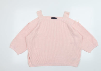 M&S Womens Pink   Pullover Jumper Size L