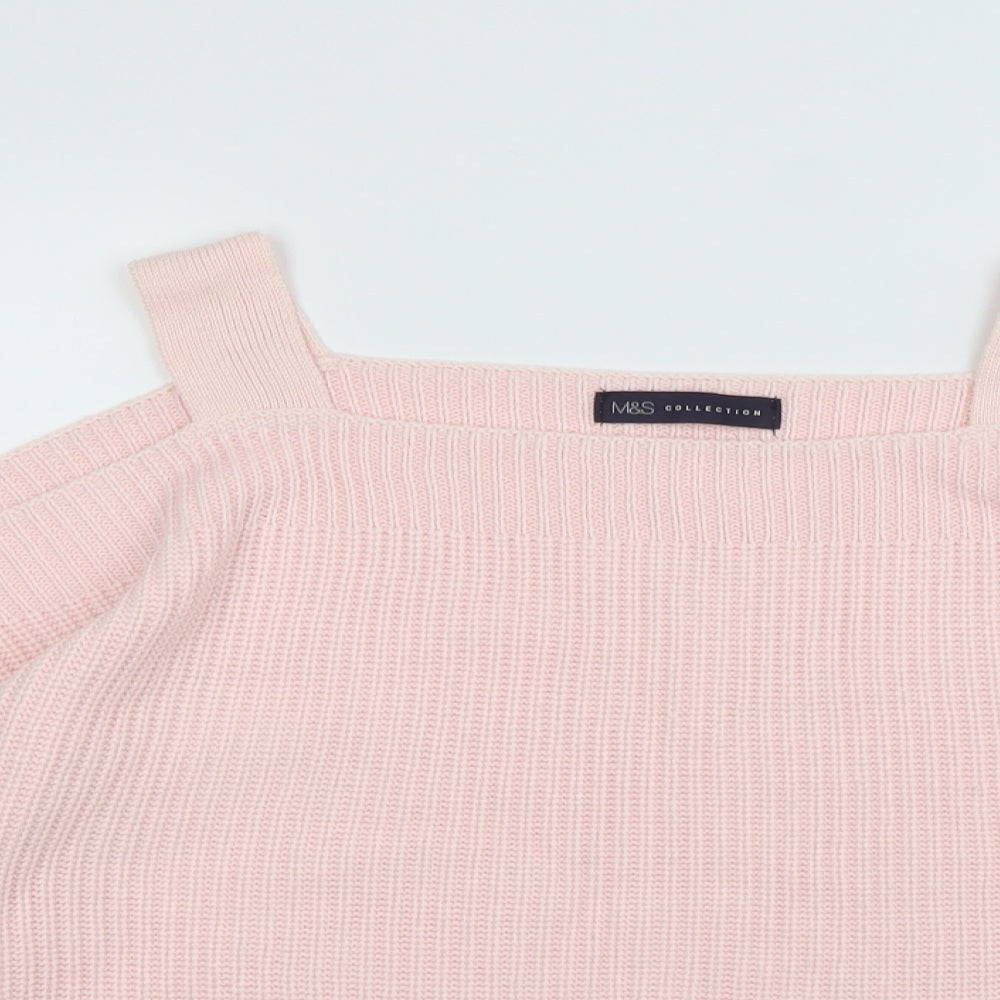 M&S Womens Pink   Pullover Jumper Size L