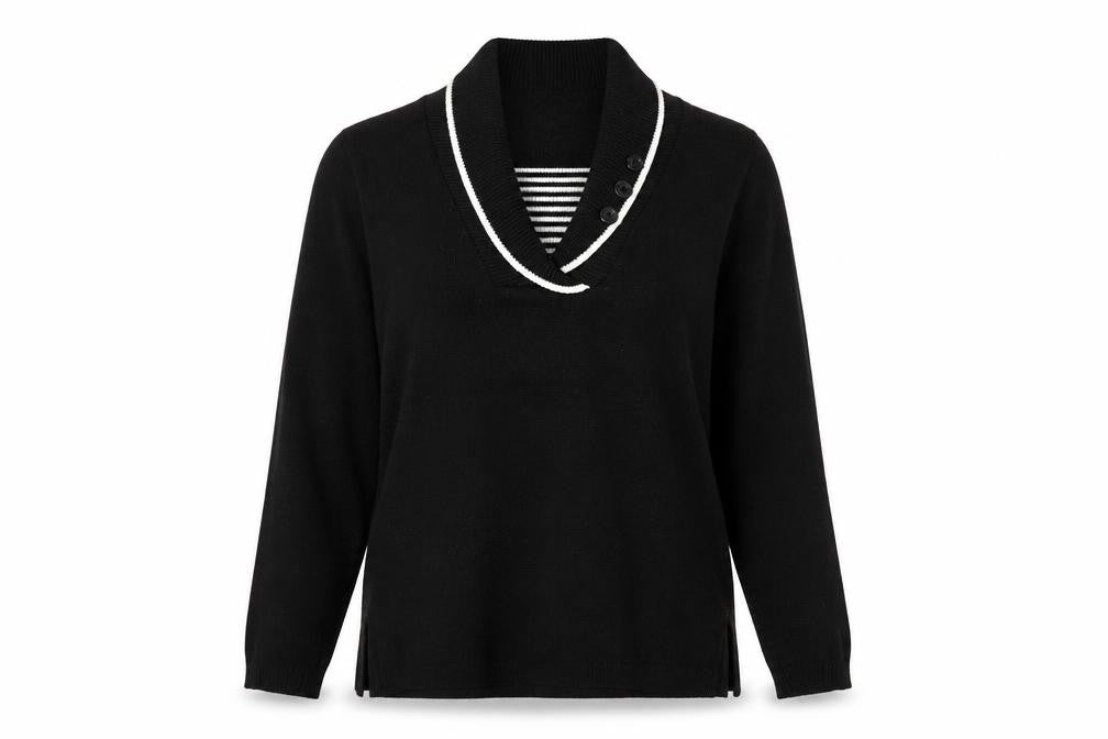 Classics Womens Black   Pullover Jumper Size L