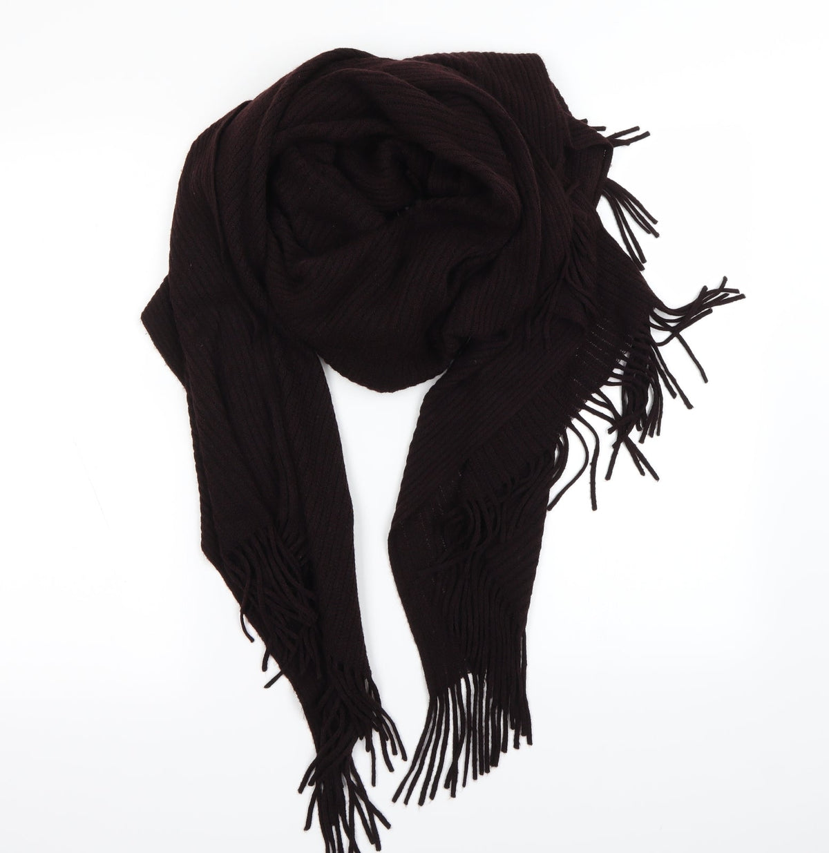 Front view of Preworn unisex purple scarf