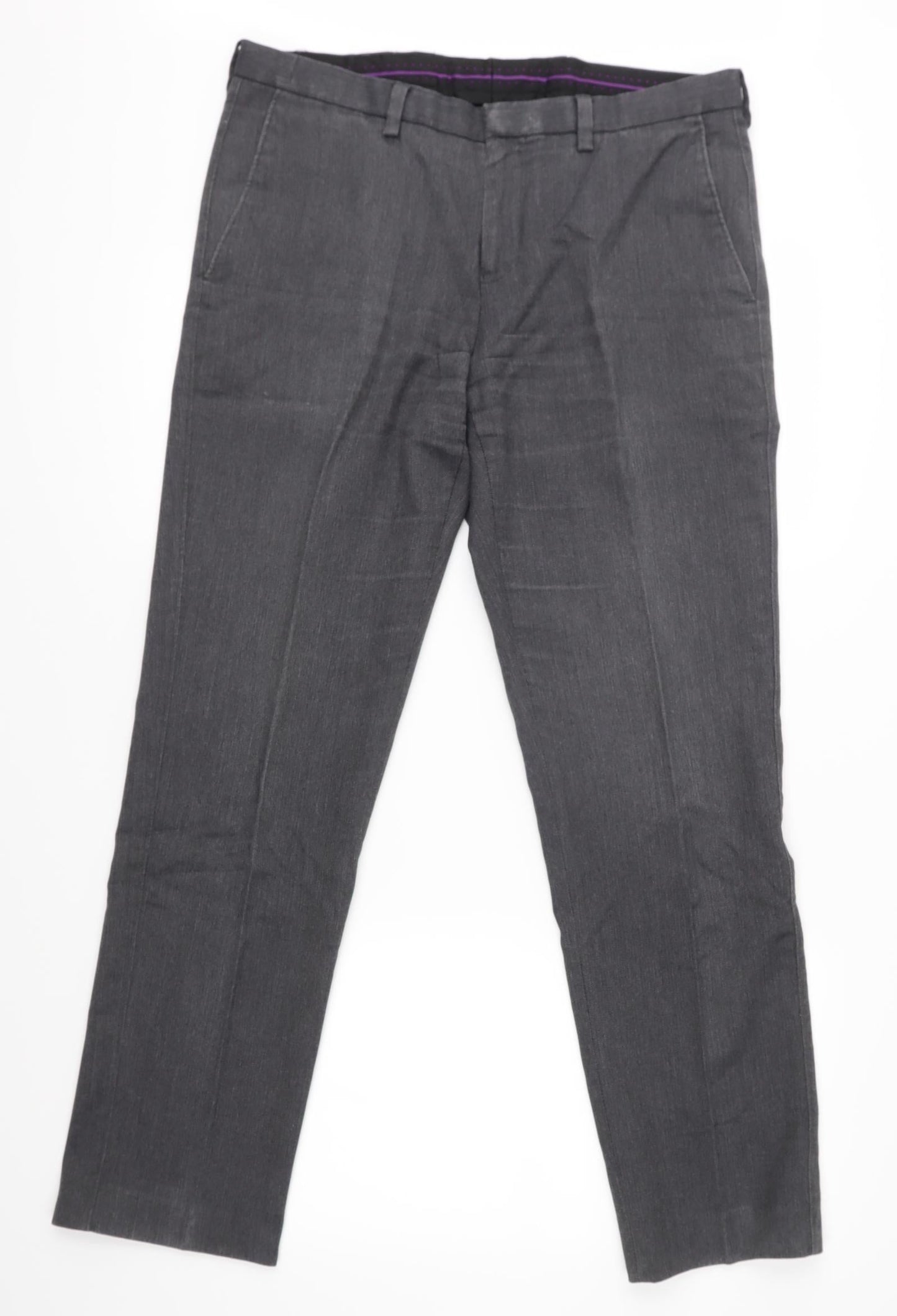 Burton Mens Grey   Trousers  Size 34 L28 in