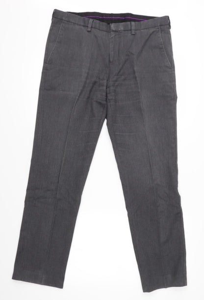 Burton Mens Grey   Trousers  Size 34 L28 in