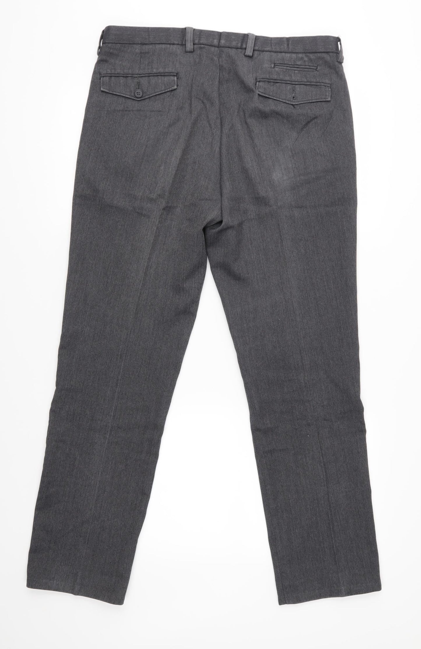 Burton Mens Grey   Trousers  Size 34 L28 in