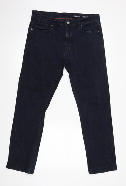 DNM AUTHENTIC Womens Blue   Straight Jeans Size 36 L30 in