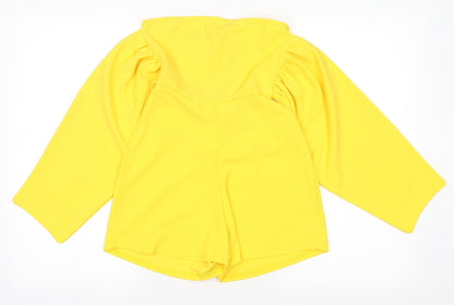 PRETTYLITTLETHING Womens Yellow   Playsuit One-Piece Size 6