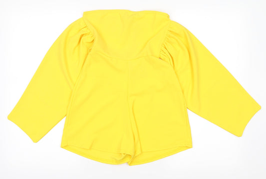 PRETTYLITTLETHING Womens Yellow   Playsuit One-Piece Size 6