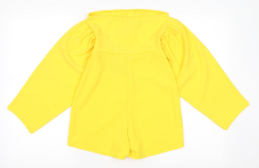 PRETTYLITTLETHING Womens Yellow   Playsuit One-Piece Size 6