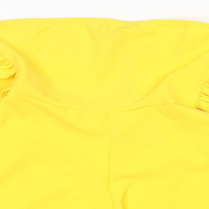 PRETTYLITTLETHING Womens Yellow   Playsuit One-Piece Size 6