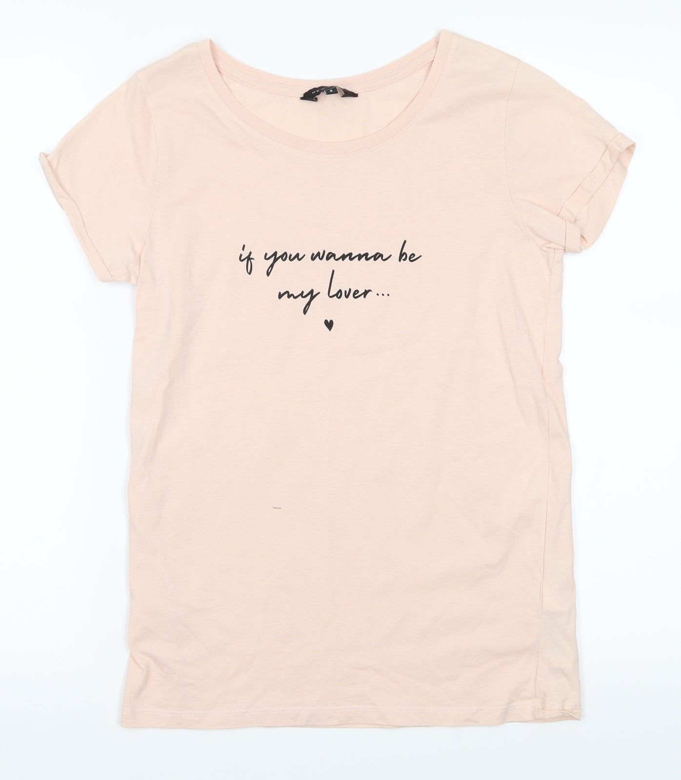Womens UK Size  New Look Pink Basic T-Shirt