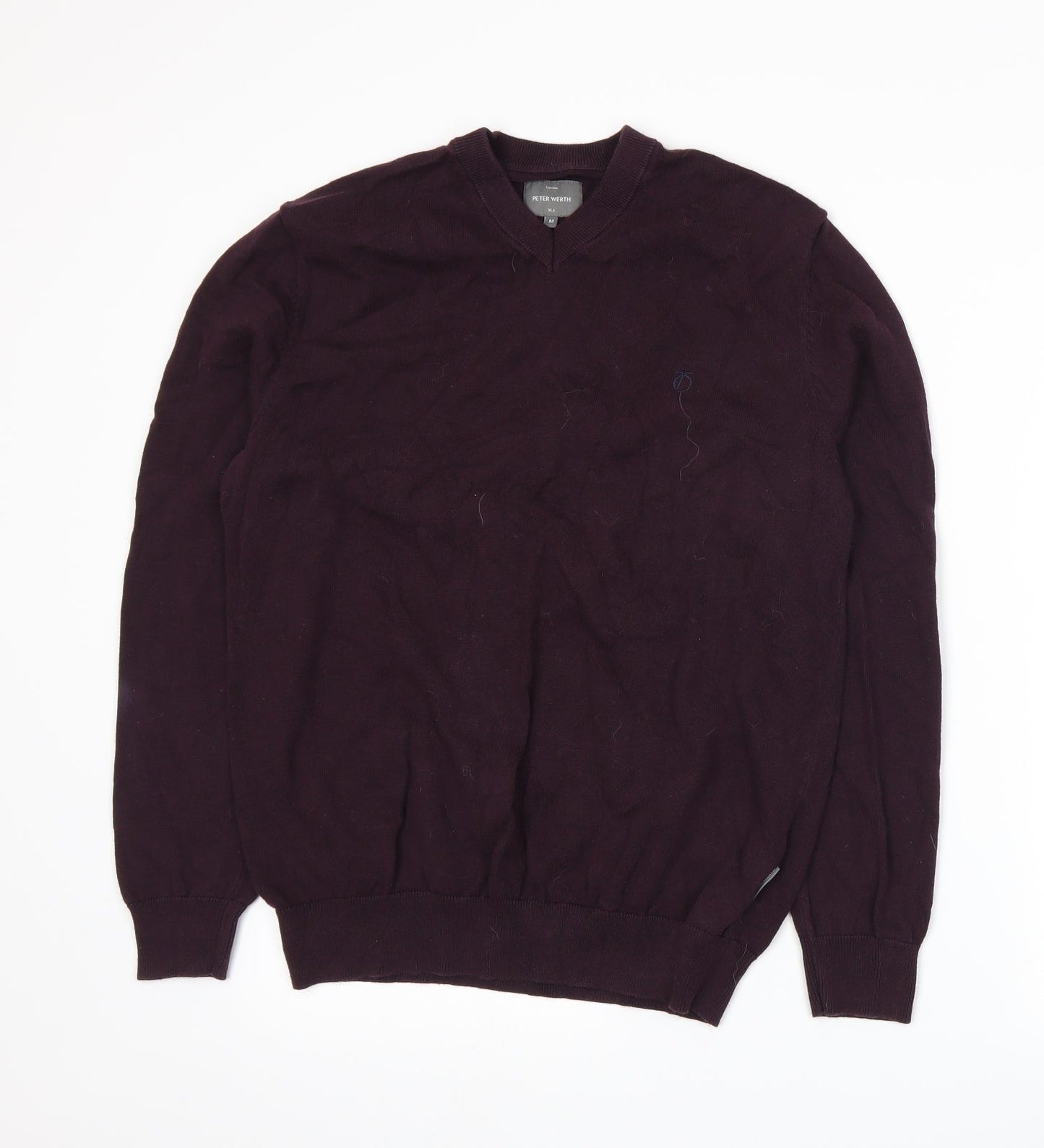 Peter Werth Mens Purple  Knit Pullover Jumper Size M