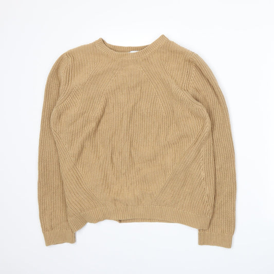 Warehouse Womens Beige  Knit Pullover Jumper Size 6