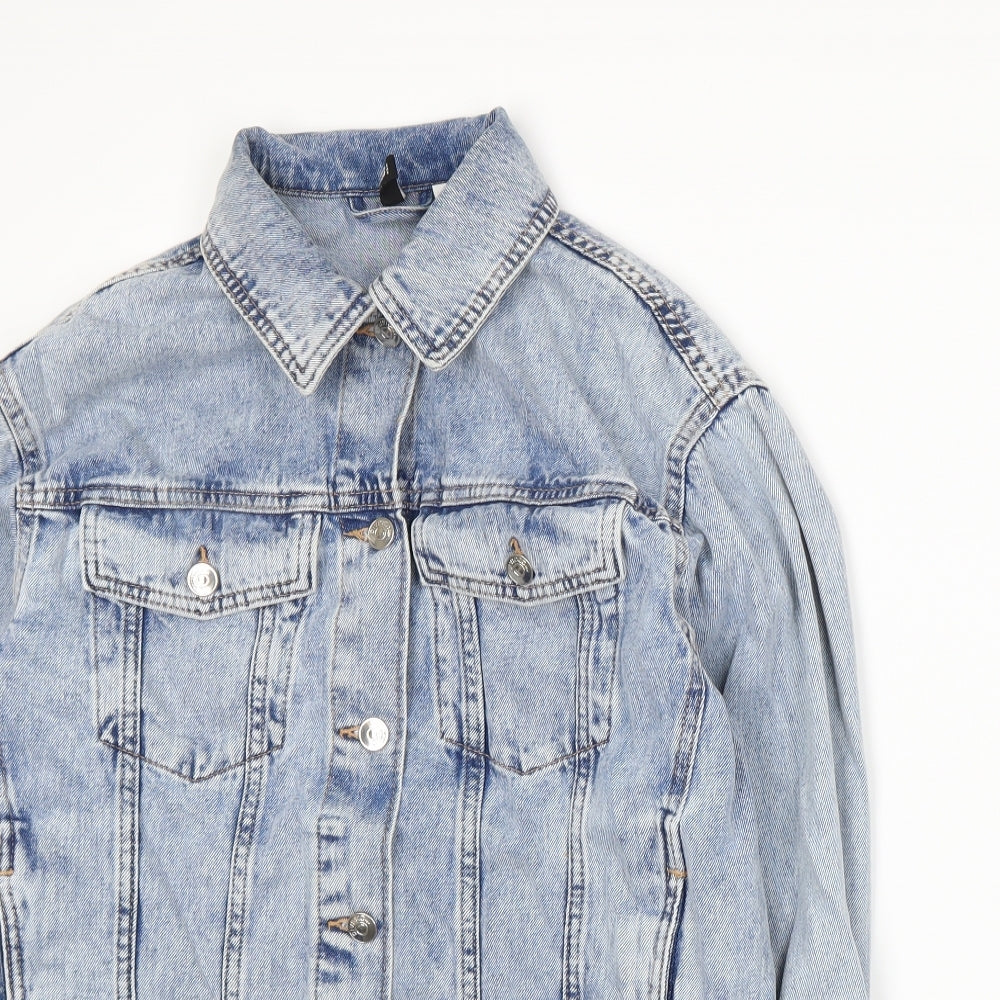 Divided by H&M Womens Blue  Denim Jacket Coat Size XS