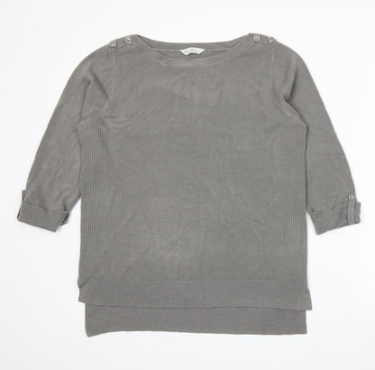 BHS Womens Grey  Knit Pullover Jumper Size 16