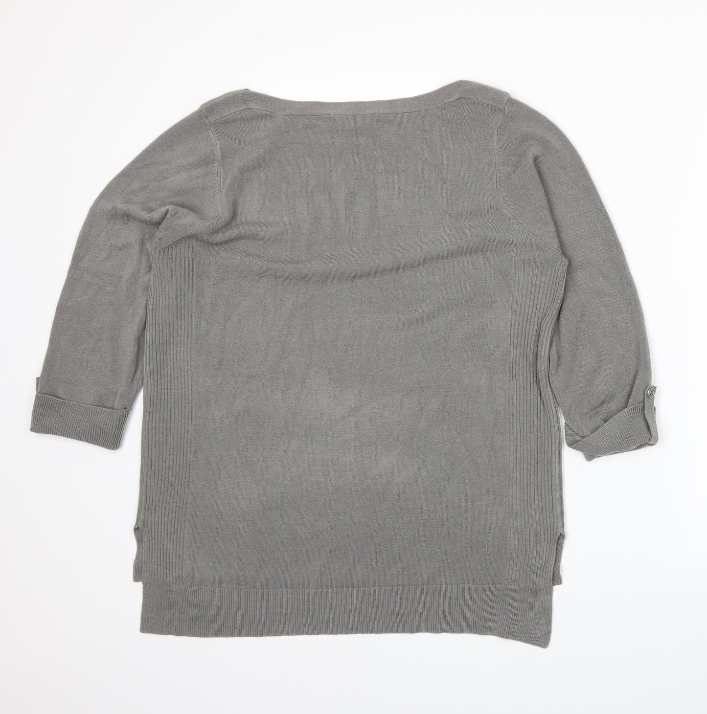 BHS Womens Grey  Knit Pullover Jumper Size 16