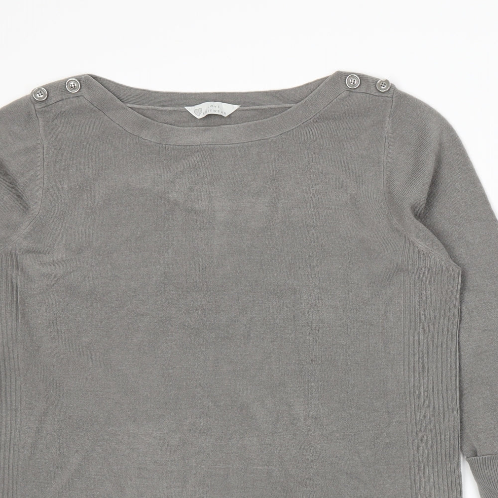 BHS Womens Grey  Knit Pullover Jumper Size 16