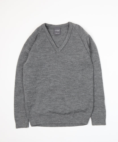 Courtelle Mens Grey  Knit Pullover Jumper Size S