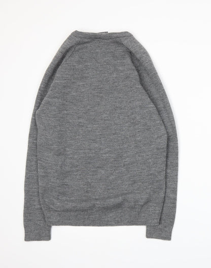 Courtelle Mens Grey  Knit Pullover Jumper Size S