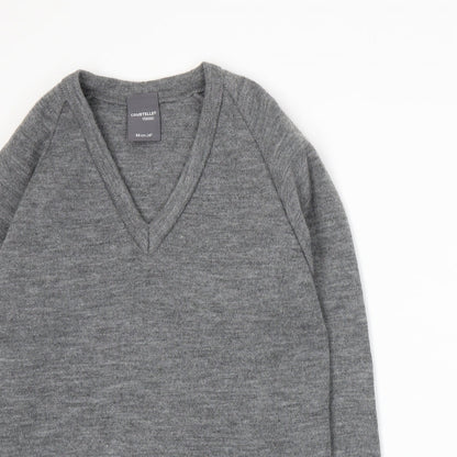Courtelle Mens Grey  Knit Pullover Jumper Size S