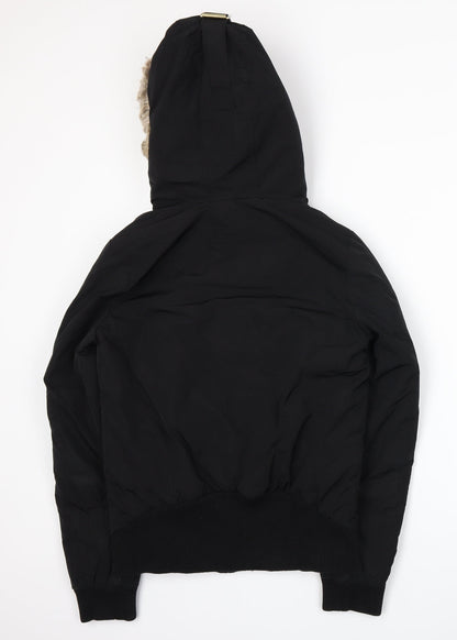 NEXT Womens Black   Parka Coat Size 8