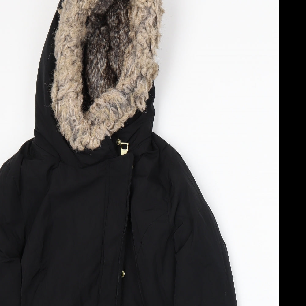 NEXT Womens Black   Parka Coat Size 8