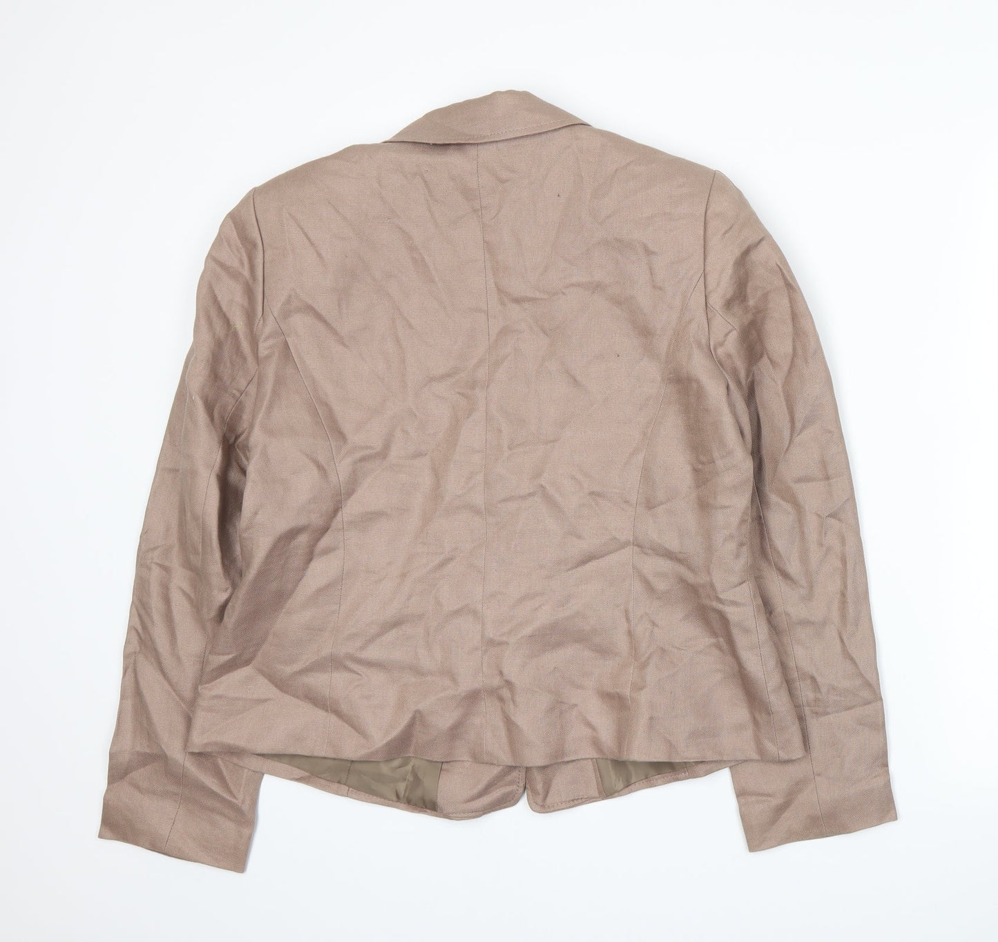 Womens UK Size 14 PLANET Regular Beige Suit Jacket