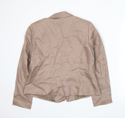 Womens UK Size 14 PLANET Regular Beige Suit Jacket