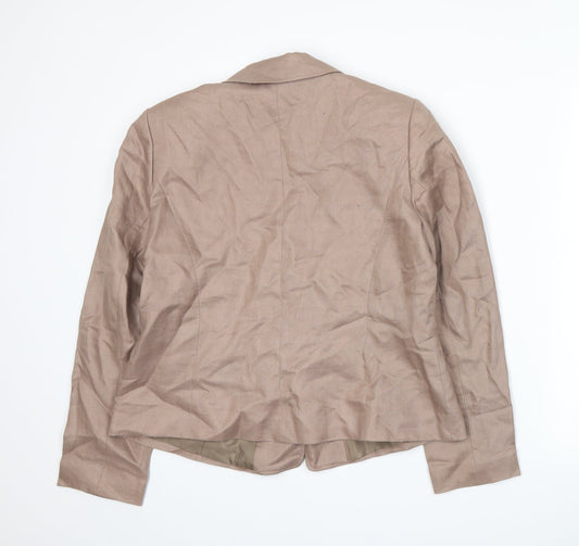 Womens UK Size 14 PLANET Regular Beige Suit Jacket