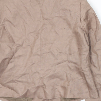 Womens UK Size 14 PLANET Regular Beige Suit Jacket