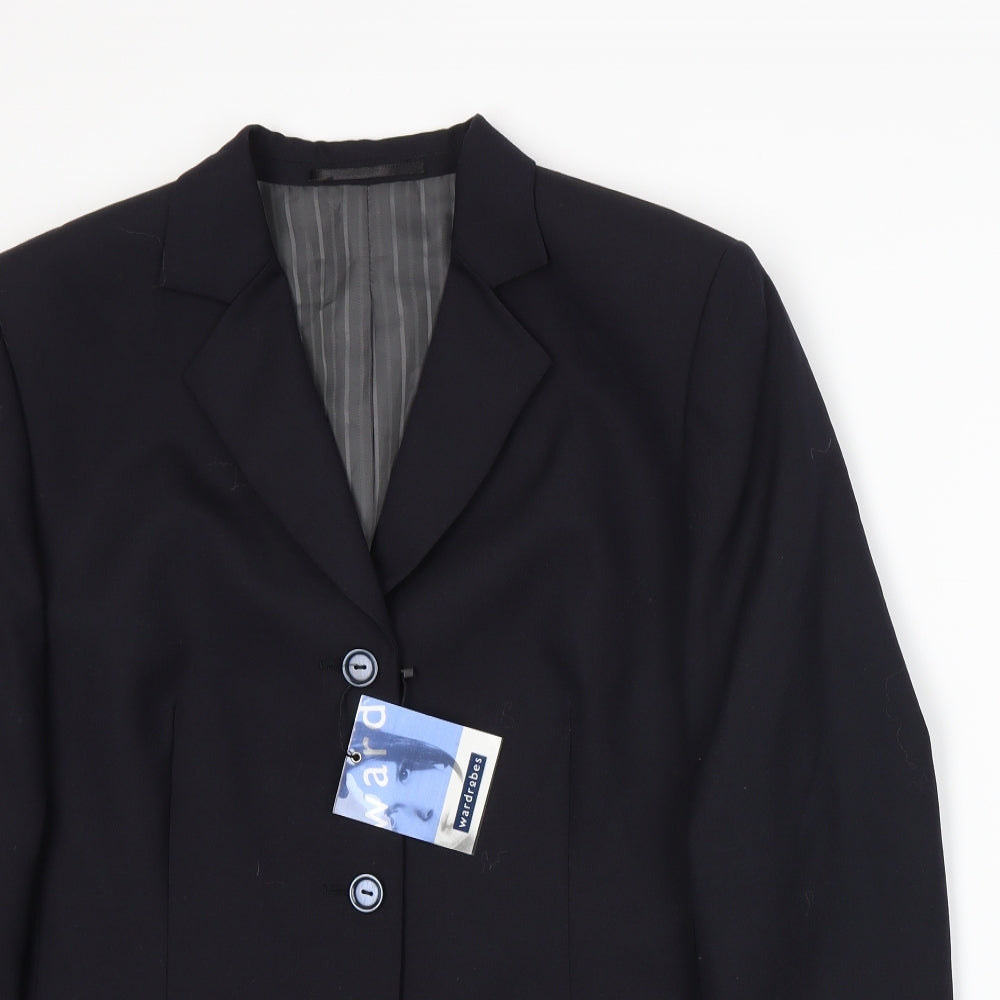 Womens UK Size 14 Wardrobe Regular Blue Suit Jacket