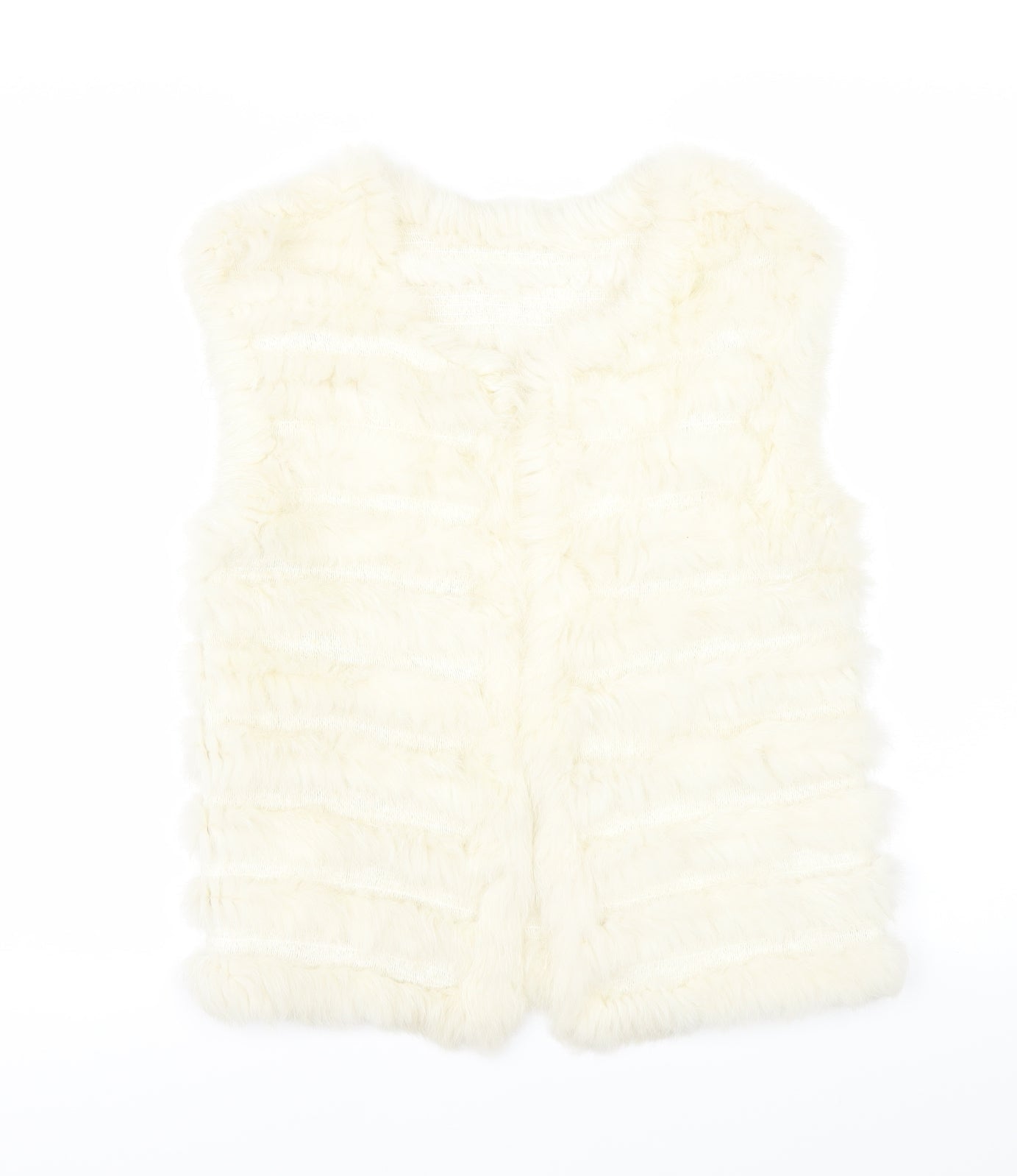 Preworn Girls White   Overcoat Coat Size L