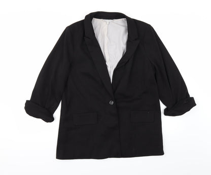 Womens UK Size 14 redherring Black Overcoat