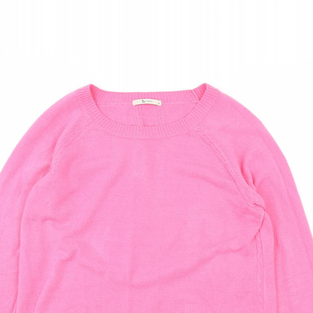TU Womens Pink   Basic T-Shirt Size 10